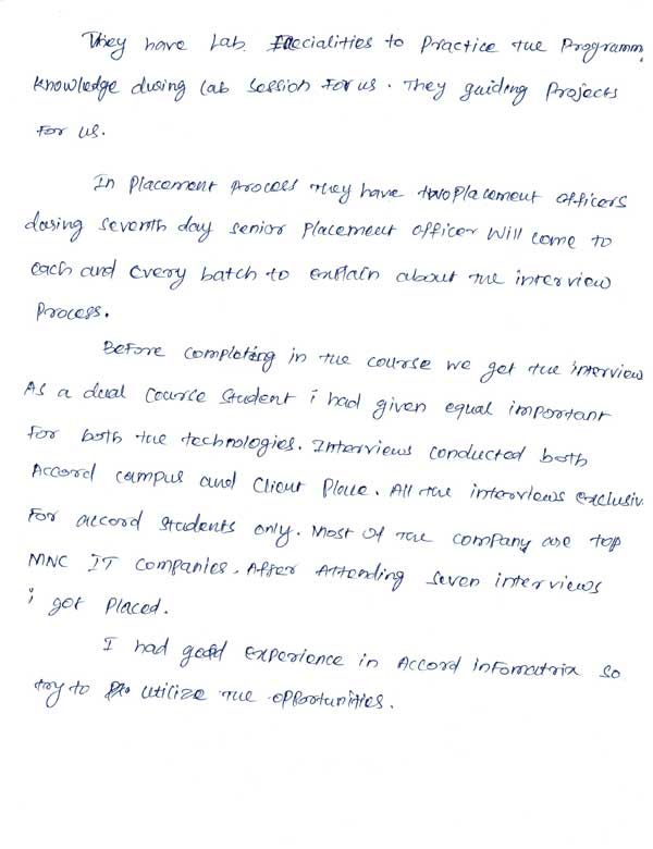 Dot Student Testimonial