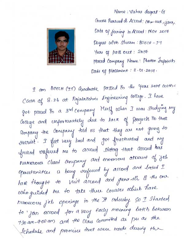 Dot Student Testimonial