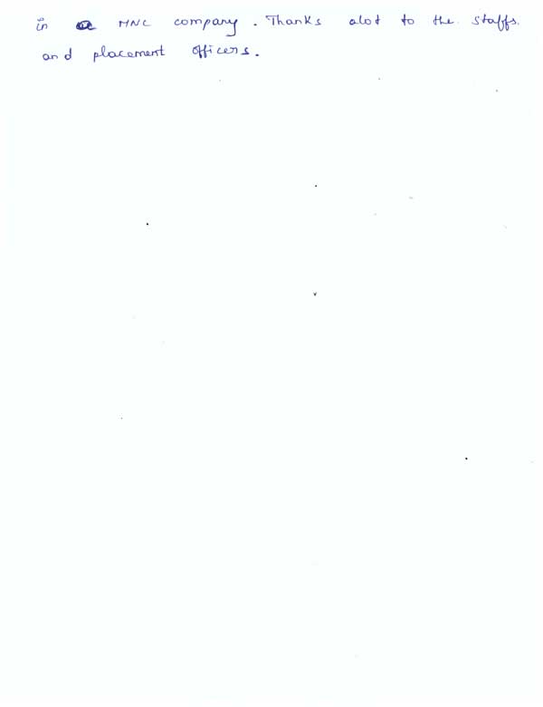 JAVA Student Testimonial