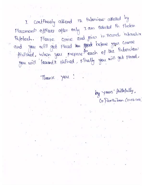 JAVA Student Testimonial