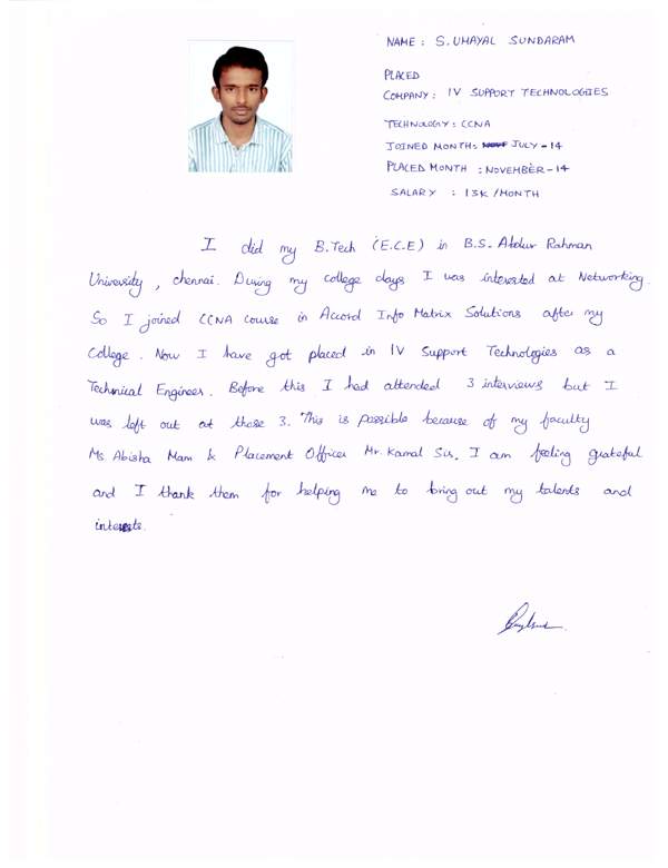 CCNA Student Testimonial