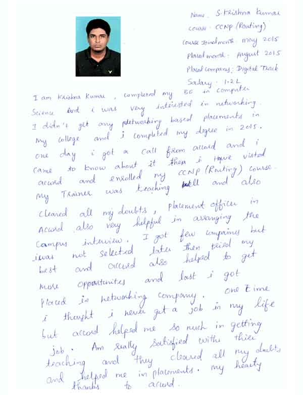 CCNA Student Testimonial