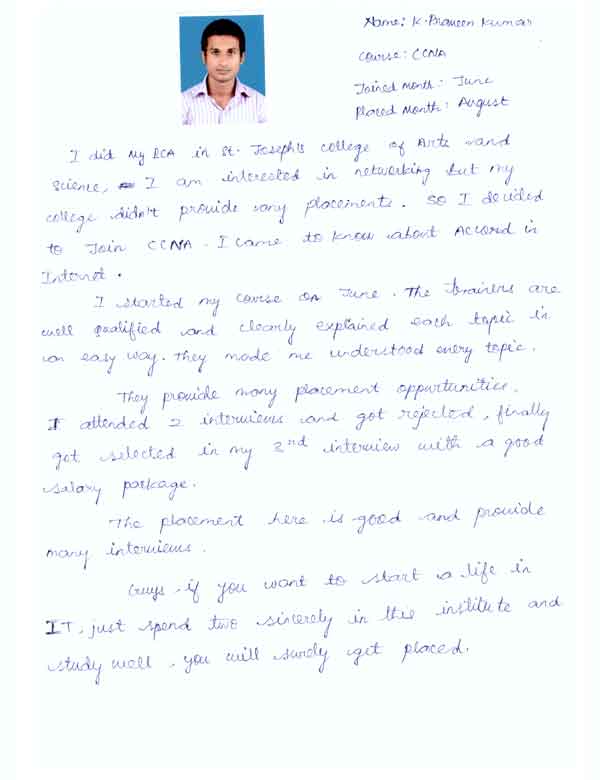 CCNA Student Testimonial