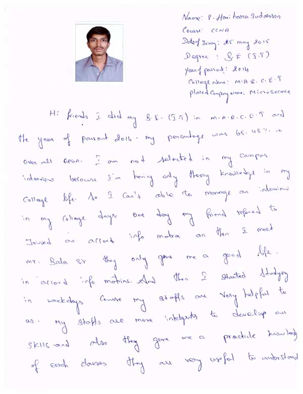 CCNA Student Testimonial