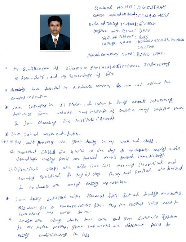 CCNA Student Testimonial