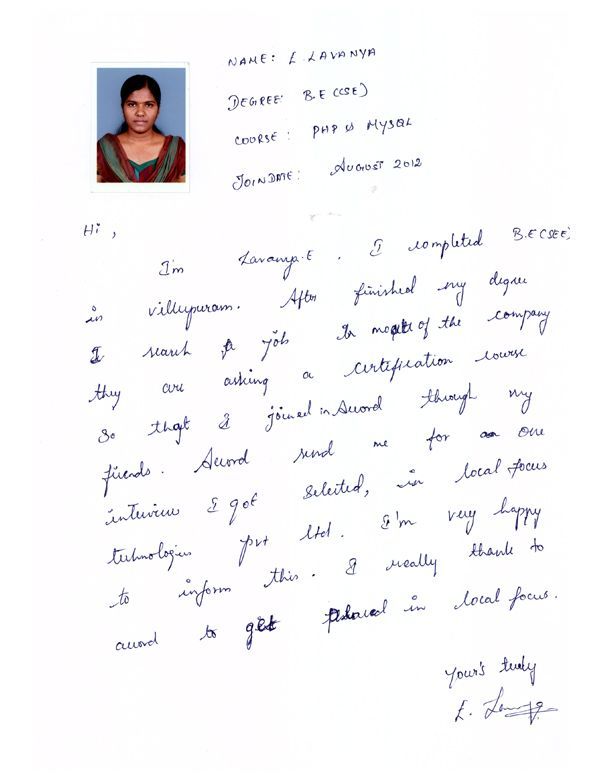 PHP Student Testimonial