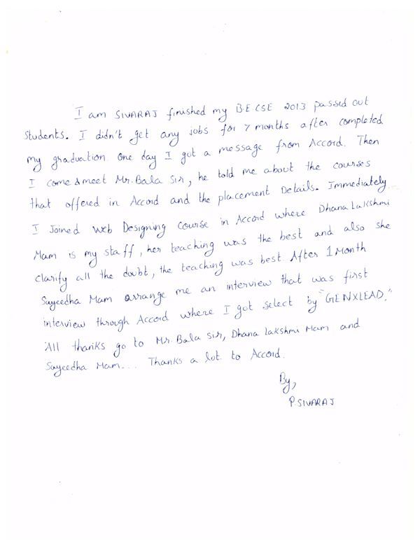 PHP Student Testimonial