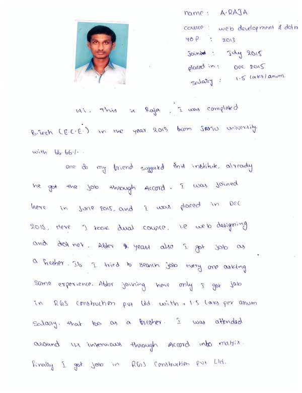 PHP Student Testimonial