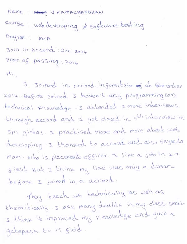 PHP Student Testimonial