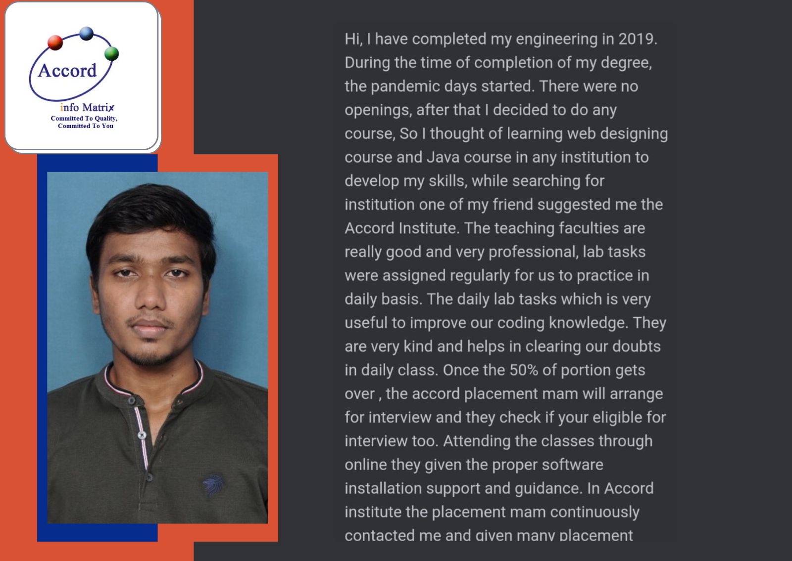 PHP Student Testimonial